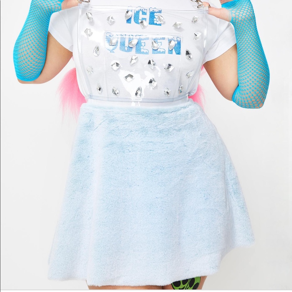 Dolls Kill Club Exx 💎gurl clear overall dress 2X